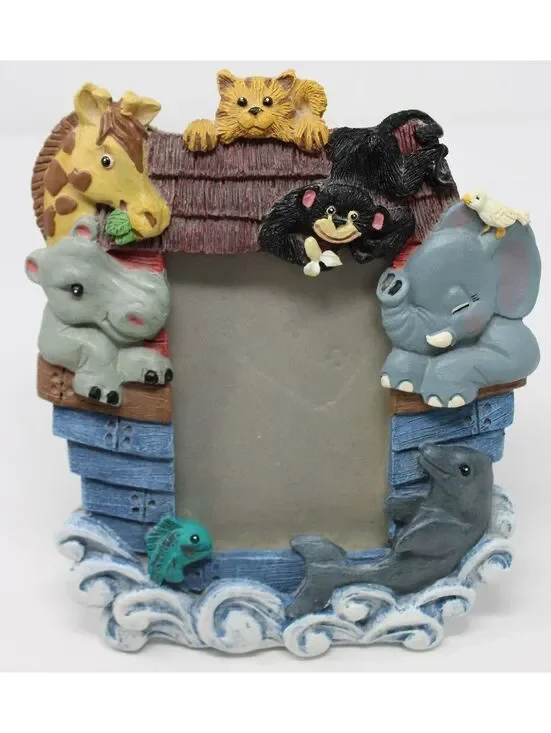 Vintage 1995 Figi Graphics Noah's Ark Picture Frame 3.5