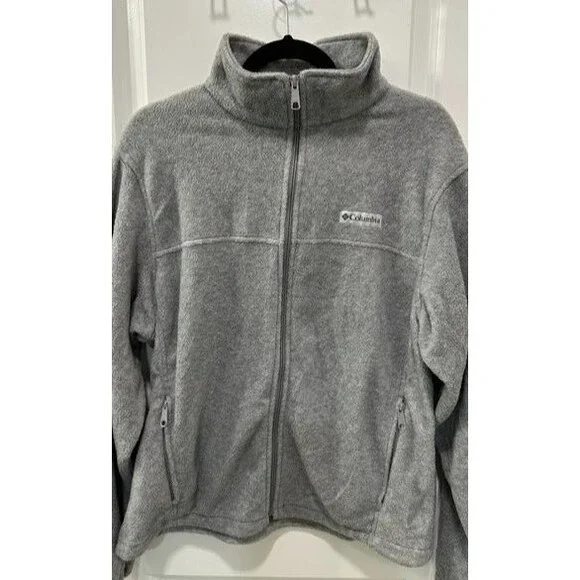 Columbia Mount Grant Fleece Full Zip Jacket Gray Mens Size M XM1247 Lightweight