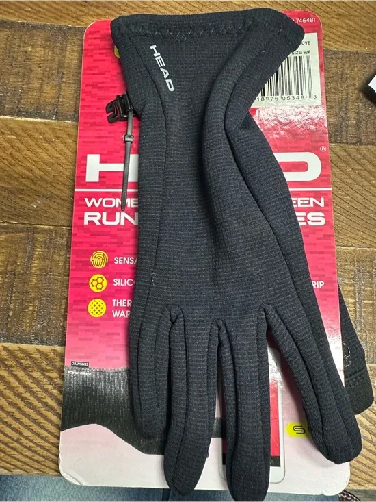 HEAD Womens Touchscreen Running Gloves New With Tags Size Small