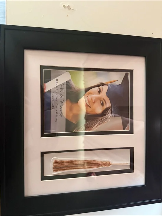 Black Graduation Photo and Tassel Shadow Box Frame