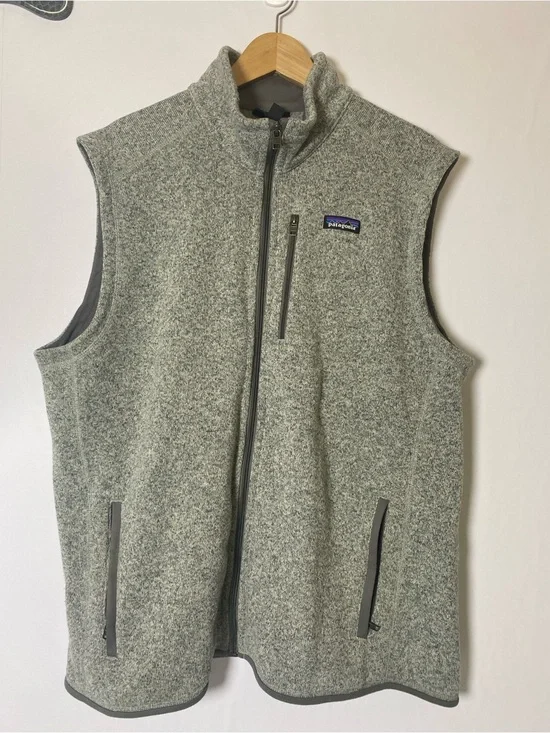 Patagonia Men's Better Sweater Fleece Vest XXL Gray Full zip Pockets