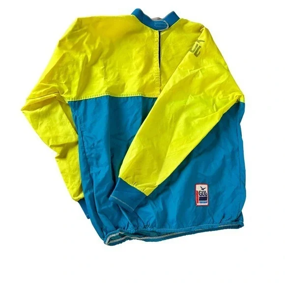 GUL Vintage 70s 80s Windbreaker Jacket Surf Scuba‎ Neon Pullover Men's