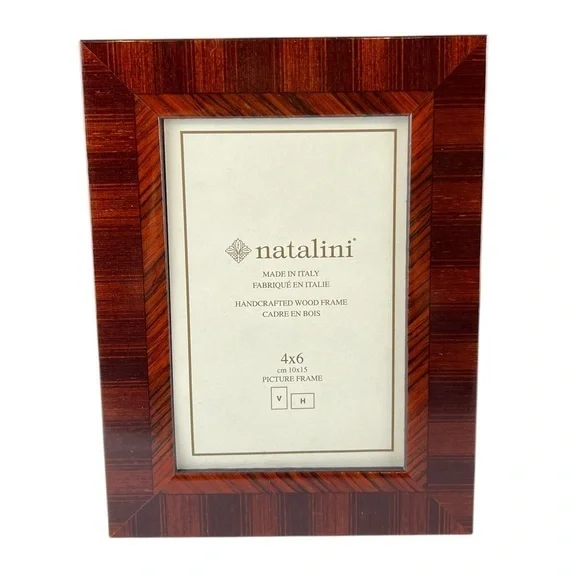 Natalini - ‘Browns’ Wood Picture Frame. 4” x 6”. NWT.