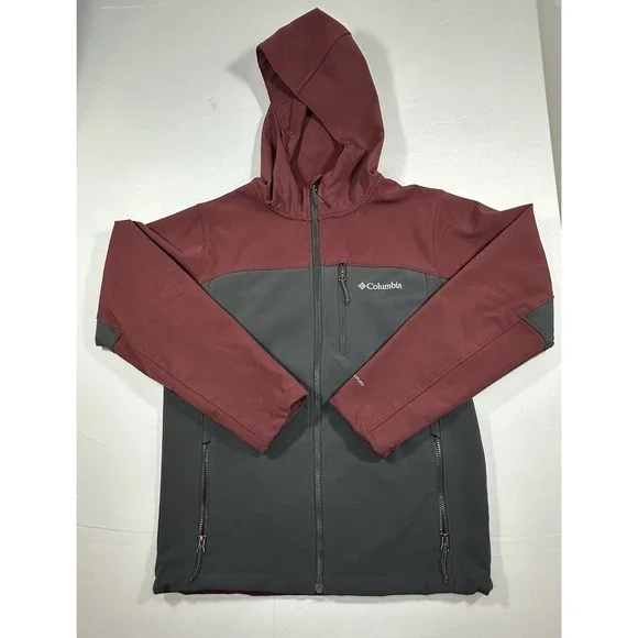 Columbia Omni-Wind Block Softshell Jacket Red  Men's Medium Windproof Full Zip