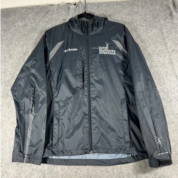 Columbia Dave Matthews Band 2013 Tour Jacket Men Medium Black Omni Shield Hooded