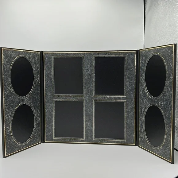 BLACK GRAY & GOLD 8-WAY PICTURE HOLDER TAP LOOMIS