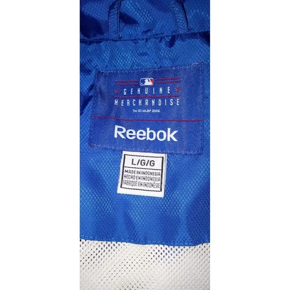 Reebok Kansas City Royals Jacket Mens Large Blue Vtg 2006 MLB Gorpcore Y2K Techw