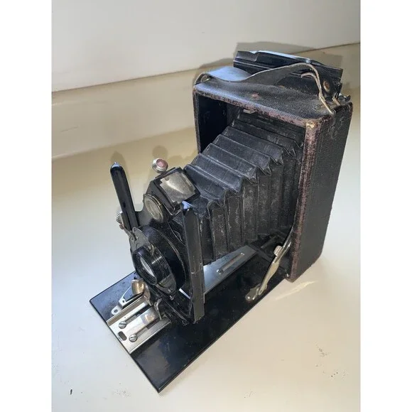 Antique Vintage Folding Camera Vario Rodenstock Munchen 1:6.5 f = 13.5 cm