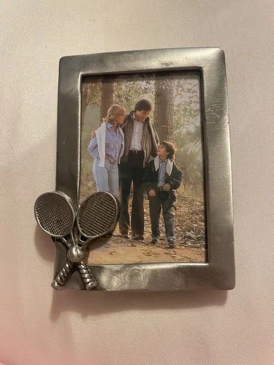 Pewter Tennis Racket Photo Frame  2x3