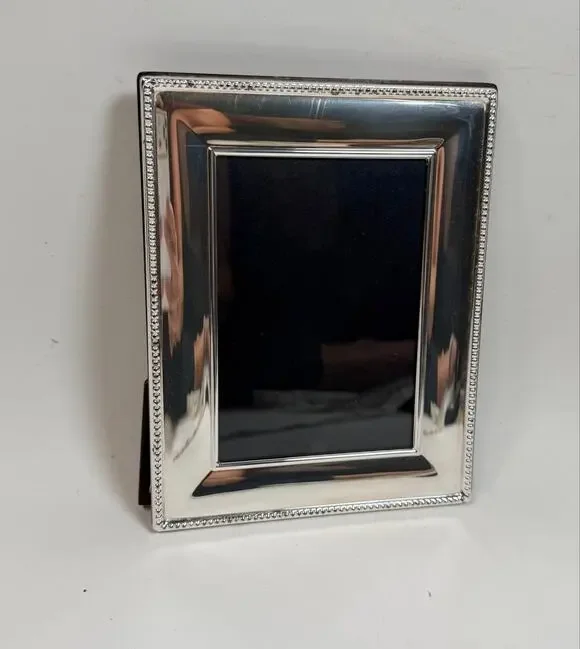Carrs Sheffield England Silver Plated Contemporary Picture Frame 5x7