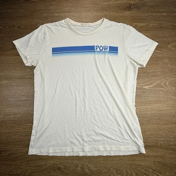Marine Layer POW Protect Our Winters Graphic T Shirt Men's L White