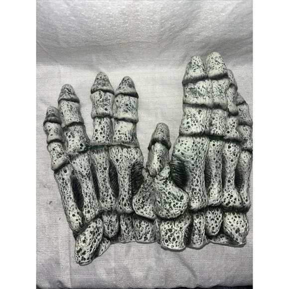 2002 The‎ Paper Magic Group Monster Hands Skeleton Black Gray Halloween Gloves
