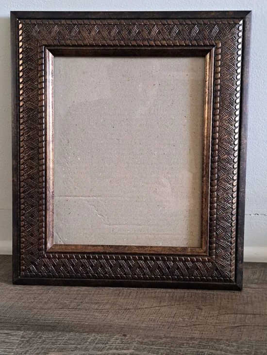 Decorative Bronze-Tone Embossed Picture Frame