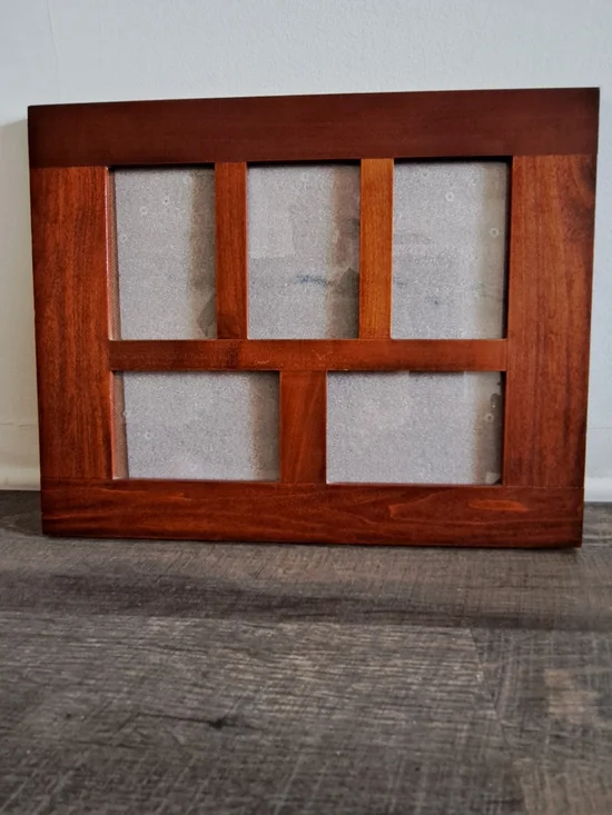 Wooden Multi-Opening Picture Frame - Brown