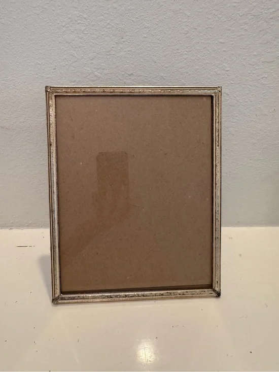 Vintage Victorian Style 8x10 Tarnished Brass Picture Frame with Easel