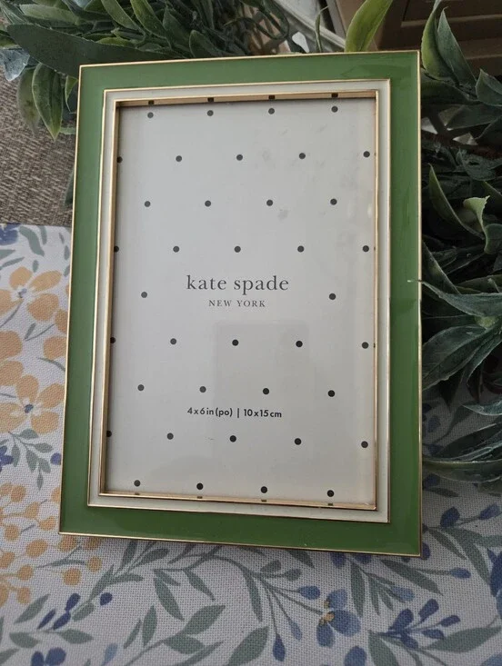 kate spade Green with Gold Trim Picture Frame
