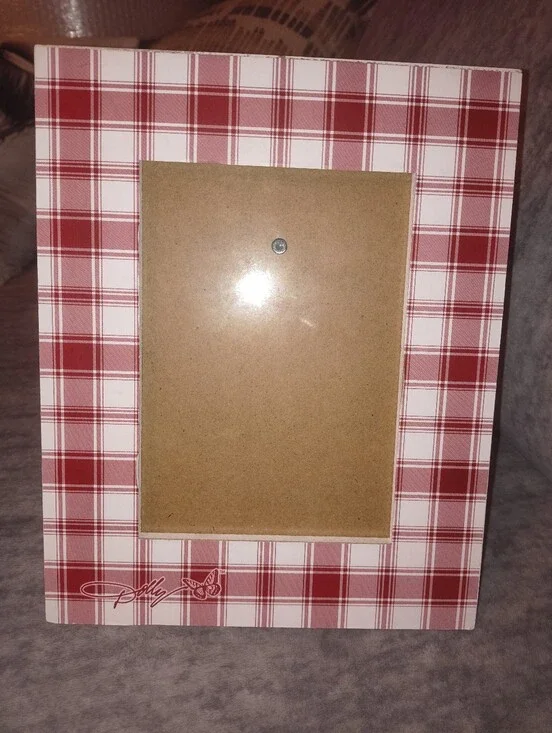 Dolly Parton Dollcake Red and White Plaid Picture Frame