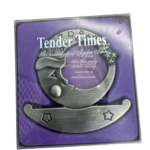Vtg‎ Tender Times My First Rock A Bye Frame Rocking Horse Baby Rocks Pewter NIB