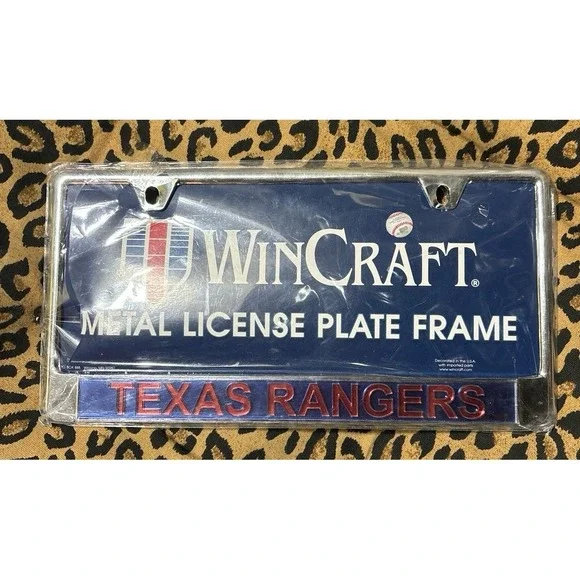 NEW‎ Wincraft MLB Texas Rangers Metal License Plate Frame