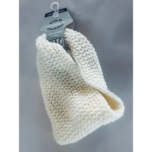 Amity Cold Guard Women's Cream Knit Neck & Head Warmer NEW‎ Super Nice BxE