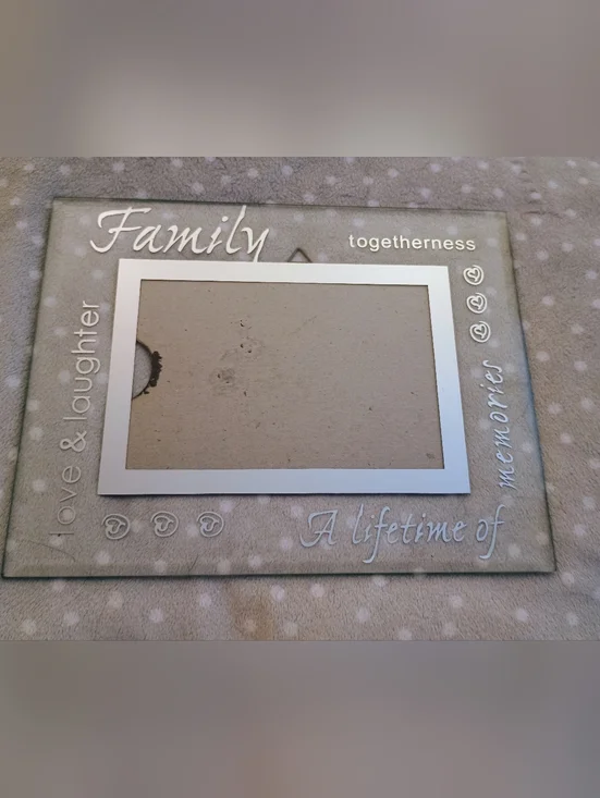 PRICE FIRM 5x7 Chrome & Glass Sentiment Picture Frame
