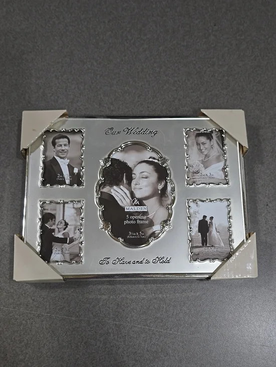 Malden Silver 'Our Wedding' 5-Opening Photo Frame