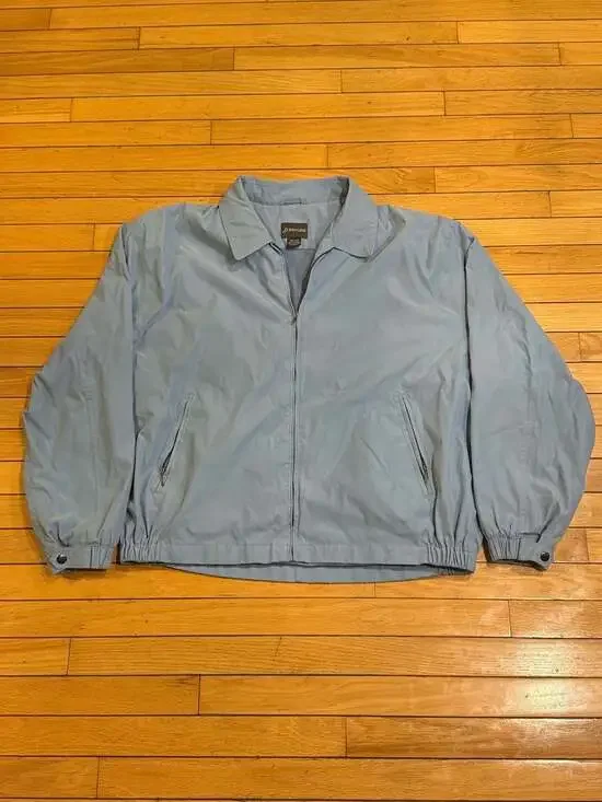 St. John's Bay Men's Full Zip Lightweight Golf Jacket in Light Blue