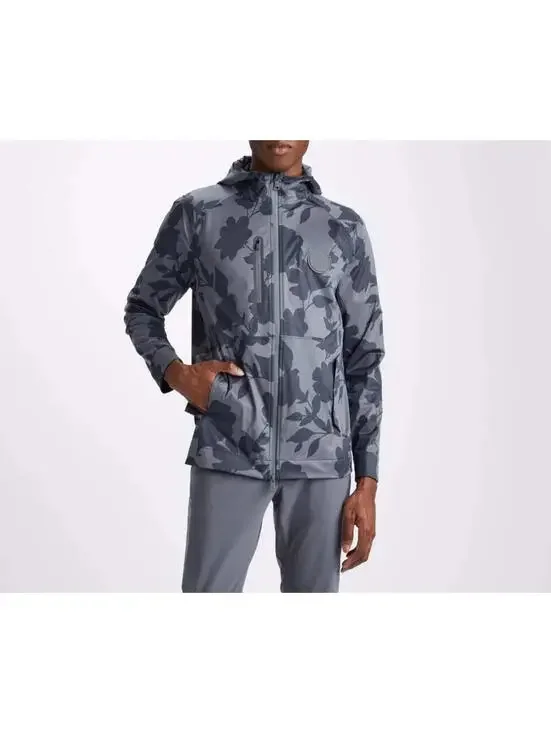 NWOT G/Fore Men's Gray Tonal Floral Weather Resistant Jacket Size Large