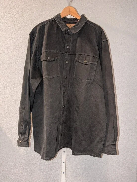 RedHead Ranch Willowbrook Heavyweight Canvas Shirt Jacket - Charcoal Gray 2XLT