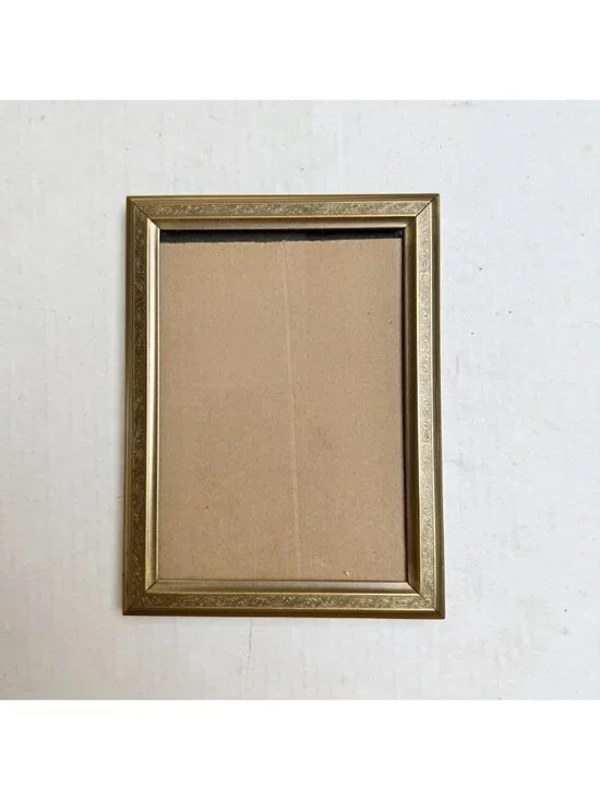 Gold Tone Metal Frame for 6 X 8 Photo Picture Gilt Edges Art Nouveau Decor