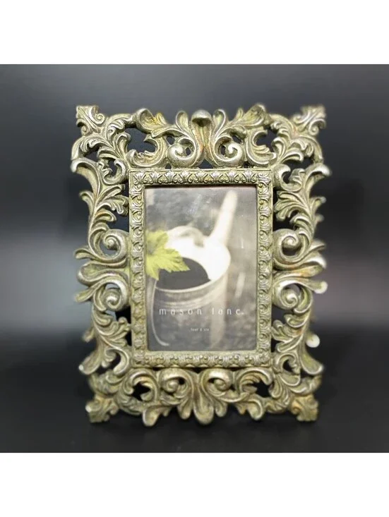 Mason Lane Brushed Rococo Baroque Scroll Design 4 x 6 Picture Frame
