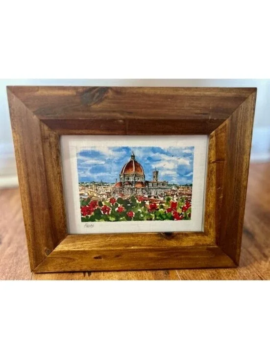 Wooden Frame with Italy, Florence Cathedral (Duomo di Firenze) Artwork