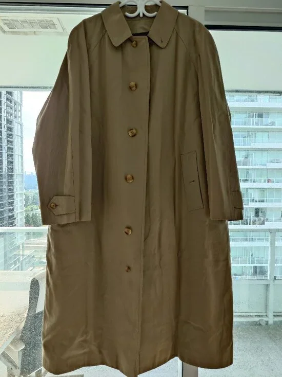 GRENFELL Vintage Raglan Balmacaan Car Coat Wool Lined 40R