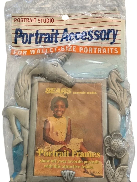 Sears Kids Unicorn Portrait Frame - Silver