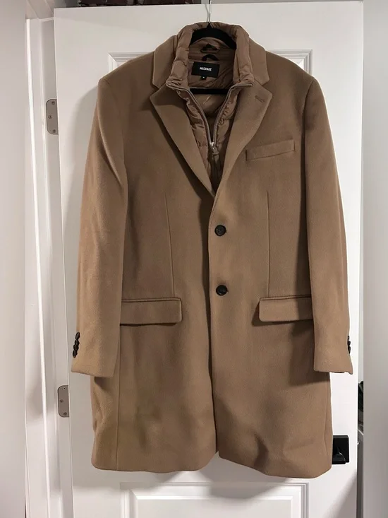 NEW Mackage SKAI-SLB 3-in-1 wool coat with removable down liner