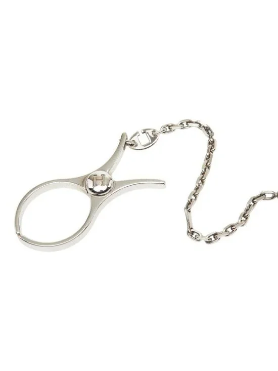 Hermes Phil Glove Holder Silver Metal 1- Gloves