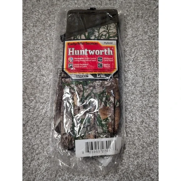 Huntworth Gloves Falcon Camo Hybrid Early/Mid Season L/XL