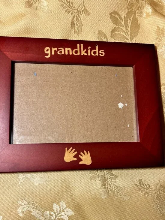 Red Wooden 4x6 Tabletop or Hang Picture Frame - Engraved 
