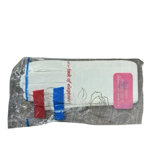 Vtg‎ Gaymode white Ladies Gloves Cute new Sz 6.5 - 8 nylon