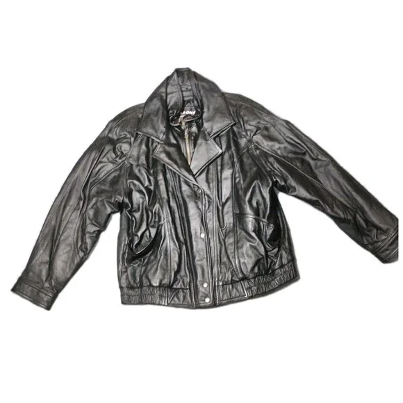 Wilson Leather Jacket Large Heavy Duty Bomber Jacket