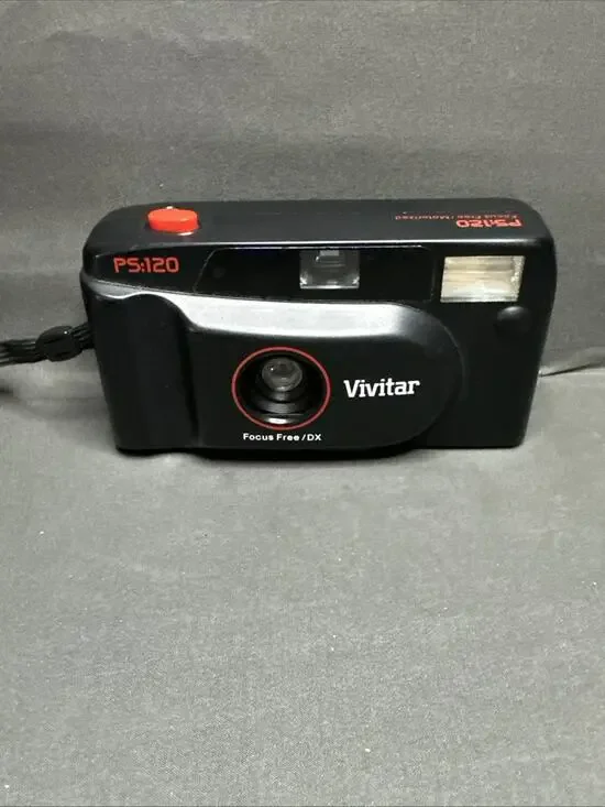 Vivitar PS 120 Lens 35mm Camera - Focus Free / Motorized - Tested