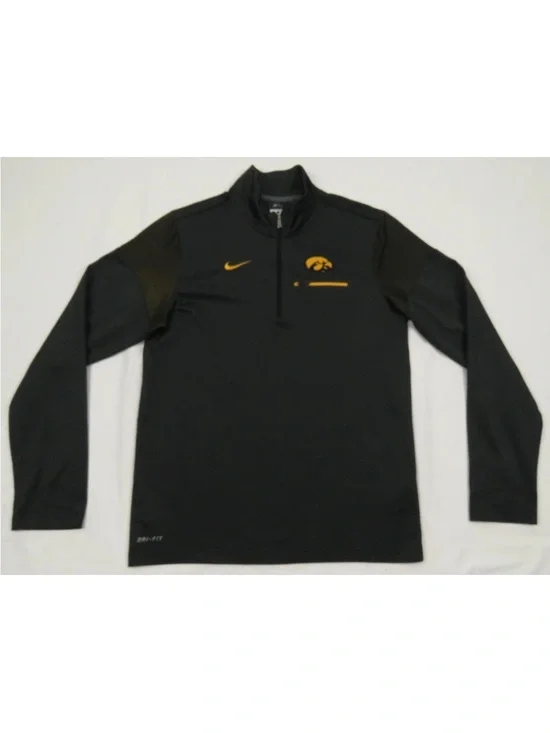 Iowa Hawkeyes NCAA Nike Dri Fit Coaches Field 1/4 Zip Pullover Jacket S