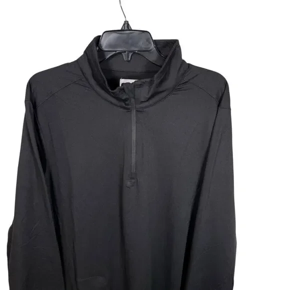 NWT Unisex feat Classic Black Quarter-Zip Pullover Size XL
