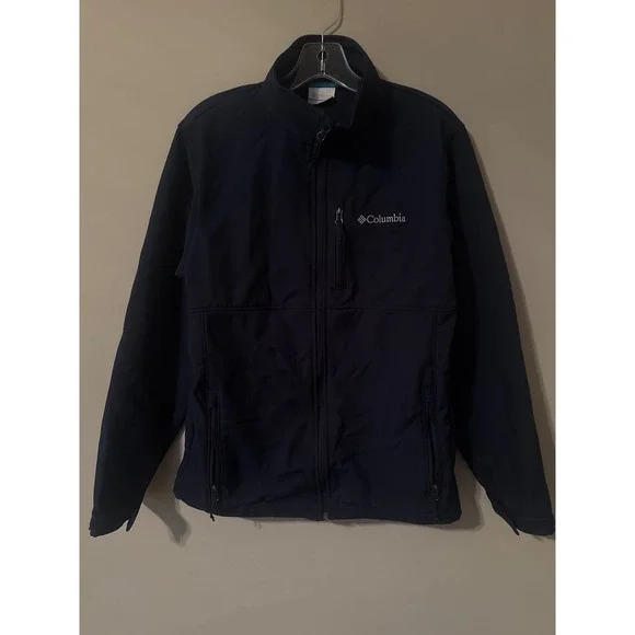 Columbia Mens Ascender Softshell Jacket Navy Blue Full Zip WM6044 Size Medium