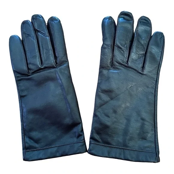 Vintage Isotoner Black‎ Leather Gloves