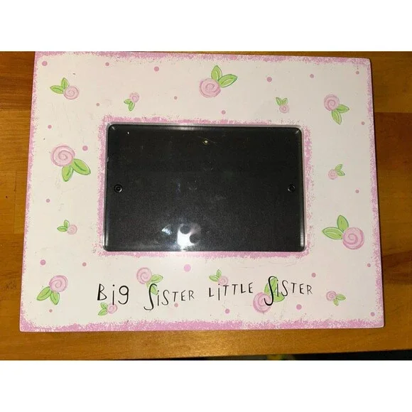 Big Sister Little Sister Shabby Chic Floral 4x6 Inch Picture Frame