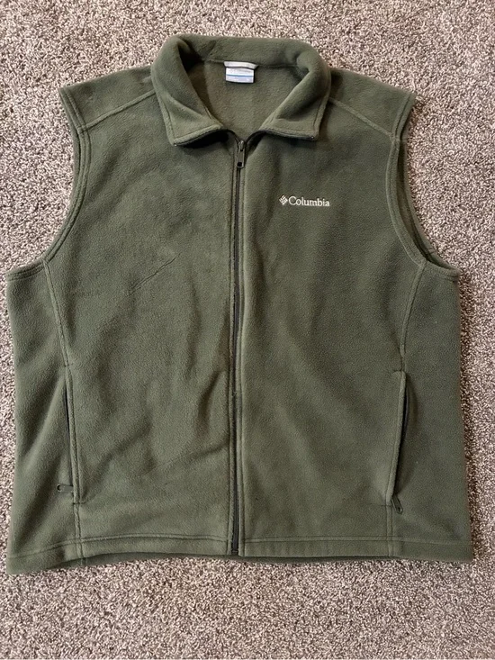 Columbia Olive Green Full-Zip Fleece Jacket