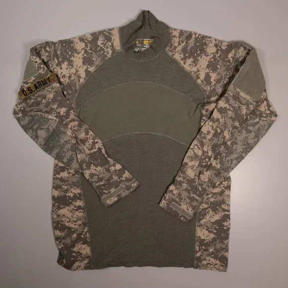 Massif Army Combat Shirt ACU Camouflage Digital Camo Made in USA Size XL