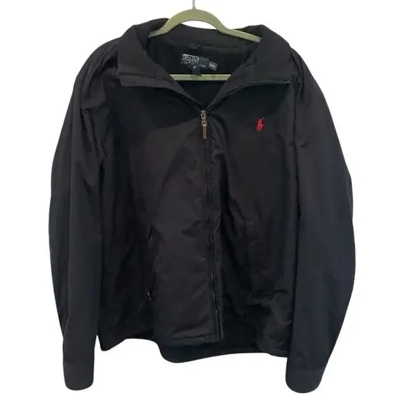 Vintage 90s Polo Ralph Lauren Harrington Jacket Mens XXL Navy Blue Zip-up Preppy