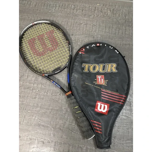 Vintage Wilson Titanium Tour Ti Stretch 28 In Graphite Tennis Racquet 4 1/2 Grip